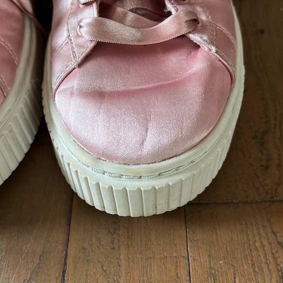 Puma basket pink satin platform sneakers - Picture 4 of 11
